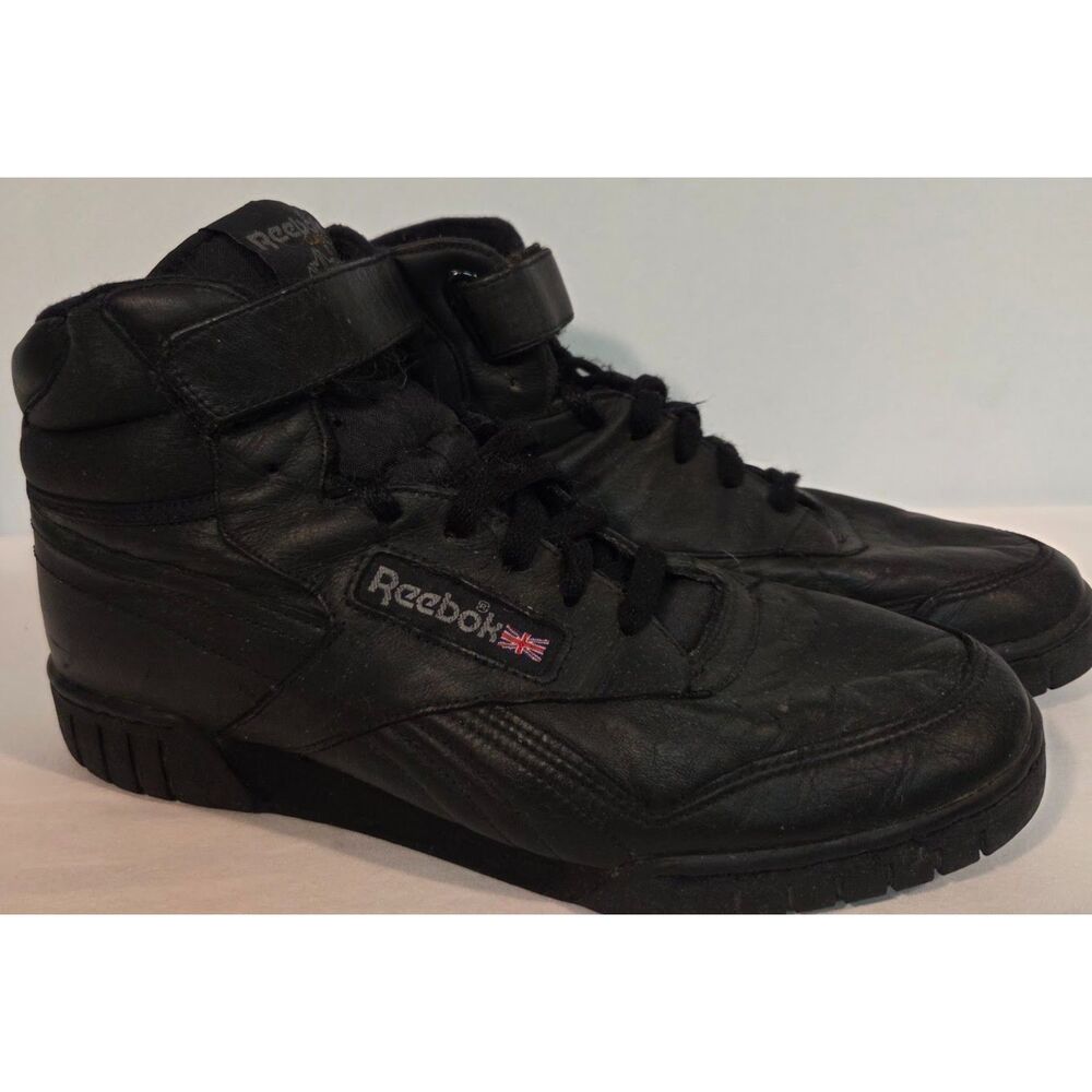 Vintage Reebok Classic Black Leather High Top Sneakers Men’s Size 9